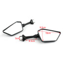 Black Left Right Rear View Mirrors For KAWASAKI NINJA 250R EX250 2008-2013 Generic