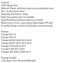 Motocycle Rear View Mirrors For Yamaha MT09 MT03 MT25 FZ07 13-16 FJ09 MT10 Generic