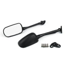 Pair Black Motorcycle Rearview Side Mirrors For Honda CBR250 11-12 CB1300S 03-12