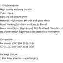 Pair Black Motorcycle Rearview Side Mirrors For Honda CBR250 11-12 CB1300S 03-12 Generic