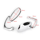 Pair M8 M10 Retro L-Bar Rearview Mirrors For Cafe Racer Bobber Custom Bobber Generic