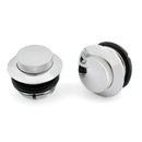 Harley Davidson 82-UP Sportster Chopper Chrome Pop-Up Fuel Gas Cap Cover Set