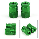 Pair CNC Billet Anti-Thief Tire Valve Stem Caps For Car Truck Bike Motorcycle