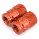 Pair CNC Billet Anti-Thief Tire Valve Stem Caps For Car Truck Bike Motorcycle