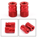 Pair CNC Billet Anti-Thief Tire Valve Stem Caps For Car Truck Bike Motorcycle