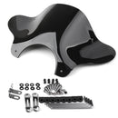 Windshield Windscreen with Mounting kit For Universal Motorcycle Cruiser, Smoke Generic
