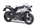 Fairings 2011-2015 Plastics Kawasaki ZX10R Ninja White Black ZX10R Racing Generic