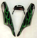 Fairings 2006-2011 Kawasaki ZX14R Black & Green Flame Ninja Racing Generic