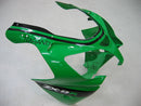 Fairings 2000-2001 Kawasaki ZX 9R Green Black No.14 ZX9R Racing Generic