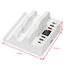 Dual Wireless Charging Station Dock USB 6 Port Multi Charger Holder UK Plug