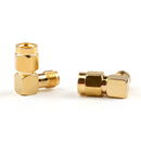 2Pcs SMA Female Jack To SMA Male Plug Right Angle 90 Degree RF Connector Adapter