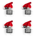 4Pcs 12V 20A Red Cover LED Light Rocker Toggle Switch SPST ON/OFF Car Truck Boat