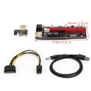 009S Plus PCI-E Riser Card PCI Express 1X to 16X Adapter USB 3.0 Data Cable