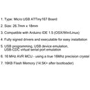 4Pcs Micro USB Digispark Pro Development Board Kickstarter ATTiny167 For Arduino