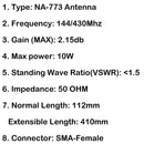 1Pcs NA-773 SMA-Female Dual-Band Antenna For Baofeng UV-5R UV-B5 BF-888s Radio
