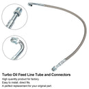 1989-1998 Dodge Cummins 6BT 5.9 3913824 Turbo Oil Feed Line Tube and Connectors