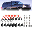 1999 - 2006 Chevrolet Silverado 1500 8 Pack Square Ignition Coil & Spark Plug Wire 12556893 12558693 12570553 3859078 38590782 521618