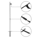 2PCS Hearth Tool Fireplace Set Fire Tools Set Campfire Tongs Fire hook Black