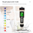 Portable 4 In 1 Hydrogen-Rich Test Pen PH/ORP/TEMP Water Quality Meter Tester