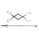 2PCS Hearth Tool Fireplace Set Fire Tools Set Campfire Tongs Fire hook Black