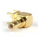 10 x Connector SMB Male Plug 90¡ãBulkhead Solder PCB Mount 5.08mm Right Angle