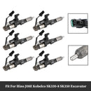 1984-2018 Hino J08E Kobelco 3.8 4.7 Diesel 6PCS Fuel Injectors 095000-6593