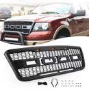 Ford F150 2004-2008 Raptor Style With LED Front Mesh Hood Grill Grille