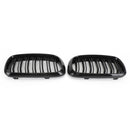 Gloss Black Dual Front Kidney Grille Fit BMW X5M F85 X6M F86 X5 F15 X6 F16 13-18 Generic