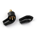 4Pair For Etymotic SE315 SE535 UE900 Earphone Cable Pin Connector Plug Black
