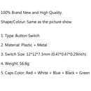 100 Pairs Tact Switch + Round Button Cap Micro Switch 12*12*7.3MM 5 Color Kit