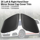2X Left & Right Hand Door Mirror Screw Cap Cover Trim For Fiat Grande Punto Generic
