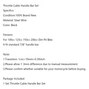 Throttle Cable Handle Bar Set For 100cc 125cc 150cc 200cc Dirt Pit Bike Generic