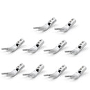 10 Pcs Copper Speaker Cable Spade Connector Terminal Plug