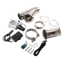 2.5" Exhaust Control E-Cut Out Dual Valve Electric Cutout Y Pipe With Remote Kit Generic