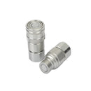 1/2" NPT Pair Hydraulic Flat Face Quick Coupler Skid Steer For Bobcat ISO 16028