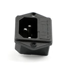 20PCS IEC320 C14 3 Pin Male Power Socket W/Fuse 10A 250V For Boat DIY AC-001C2