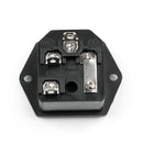 20PCS IEC320 C14 3 Pin Male Power Socket W/Fuse 10A 250V For Boat DIY AC-001C2