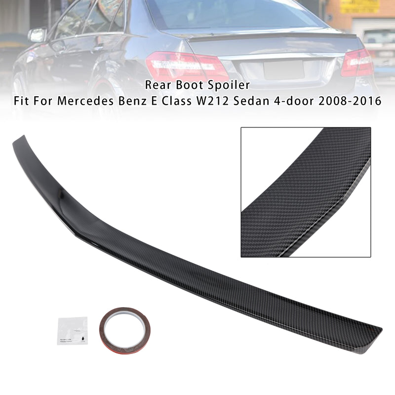 Carbon Fiber Look Rear Boot Spoiler For Mercedes-Benz E-Class W212 2008-2016