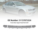 Front Silver Upper Hood Vent Grill 51137075324 For BMW E46 2002-2005