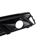 2016-2019 Audi A4 B9 S4 2PCS Black Front Bumper Foglight Grille Grill