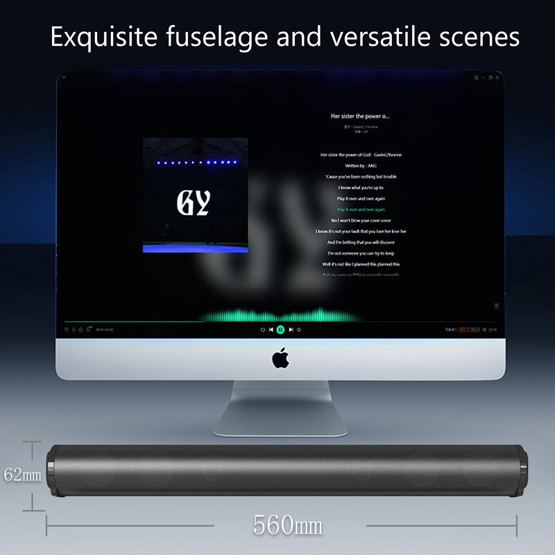 Bluetooth Wireless 3D Surround Sound Bar 4 Speaker Home Subwoofer TV Theater