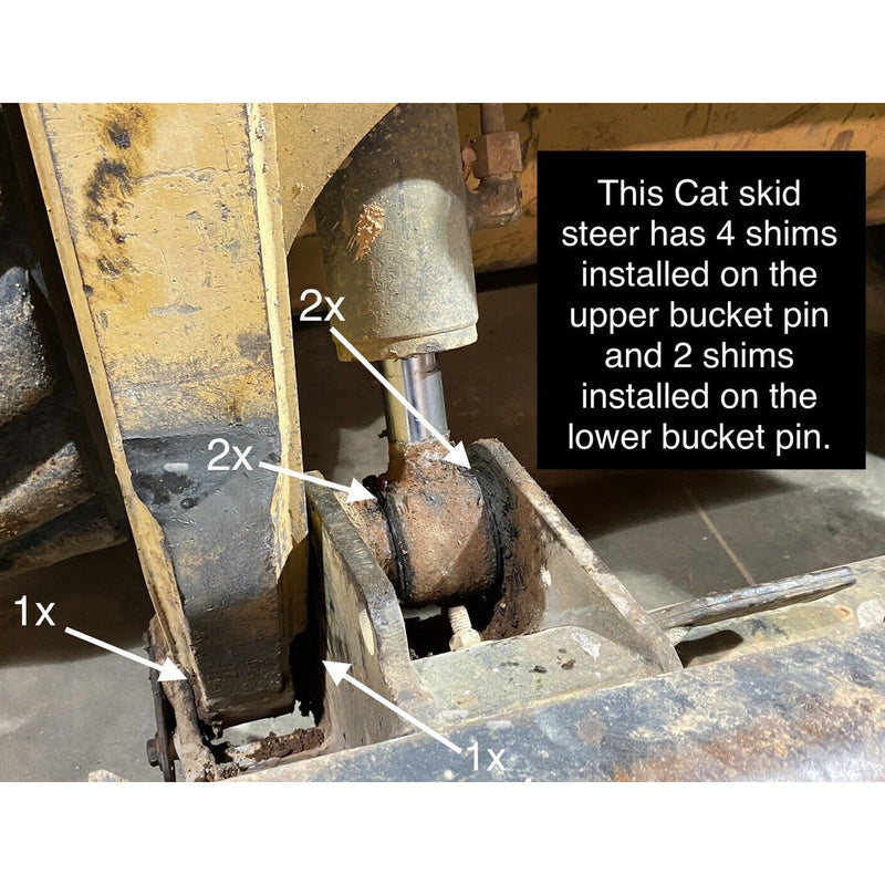 45MM Excavator Bucket Pin Shims Kit For Skid Steer Cat Bobcat Deere Komatsu