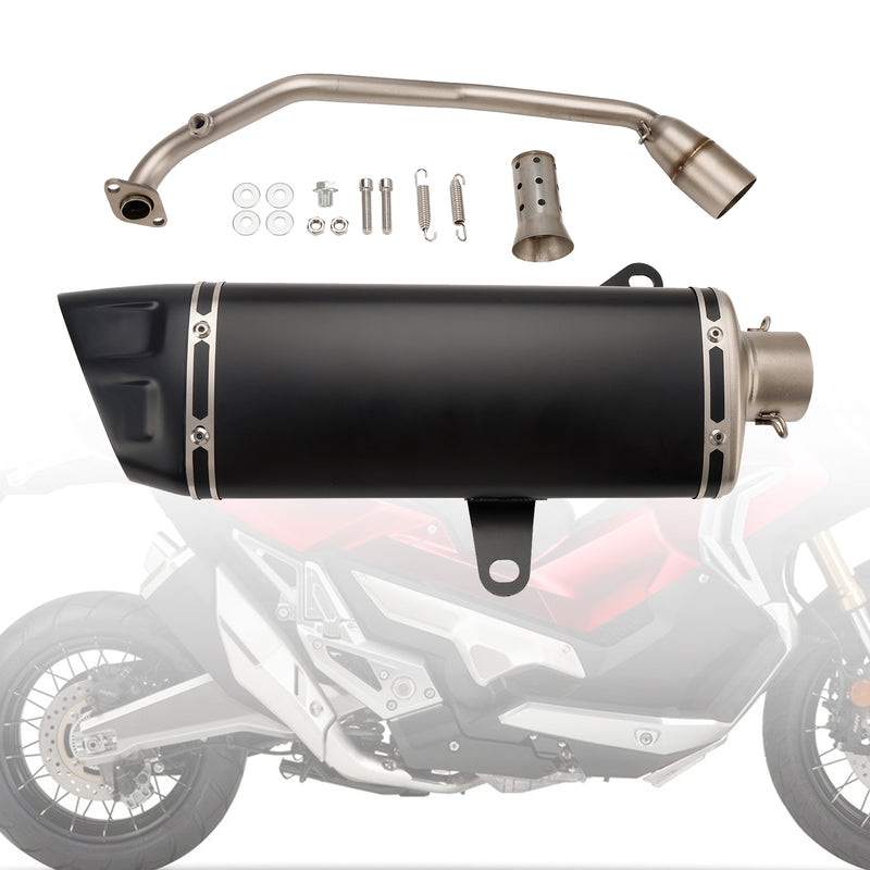 Exhaust Muffler Pipe Slip On Front&Tail Black For Honda Adv160 Adv 160 2022-2024