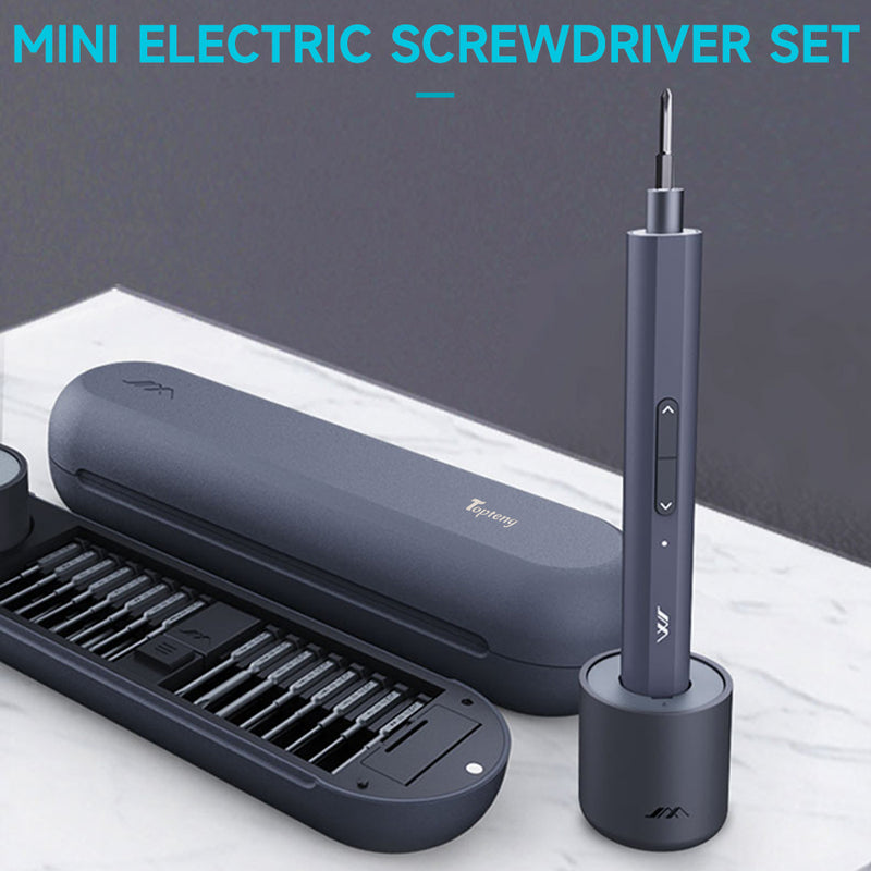 30 Magnetic Drill Bits Electric Torque 0.35N.m Electronic Products Cell Phone Camera Laptop Watch Repair Tool Magnetic Storage Rechargeable Electric Screwdriver 360° Shadowless Built-in LED Lights Mini Electric Screwdriver