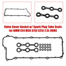 Valve Cover Gasket w/ Spark Plug Tube Seals for BMW E34 M50 325i 525i 2.5L DOHC