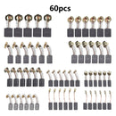 60Pcs Electric Motor Carbon Brushes 10 Sizes Replacement Repair Power Tool Part