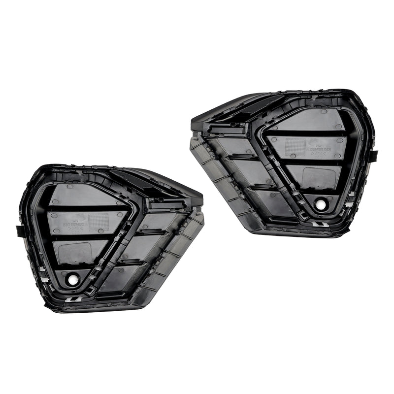 2PCS Gloss Black Front Bumper Grille Cover Fit Audi Q3 S-Line 2019-2022