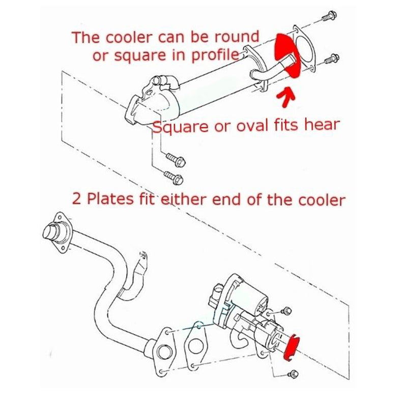 EGR Valve & Cooler Blank Kit for MK7 Mk8 TRANSIT 2.2 2.4 3.2 TDCi Duratorq ZSD-422/4