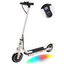 8.5" Electric Scooter for Adult Folding Electric Scooter with 350W Motor 21 MPH Max Speed 25 Miles Long-Range and Deck Lights White
