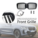 Glossy Black Front Bumper Kidney Grille Fit BMW X3 G01 X4 G02 2022-2025